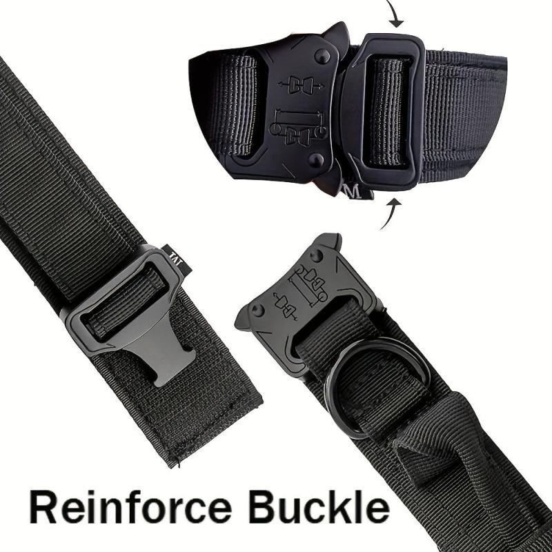 Tactical Dog Collar with Handle for Medium & Large Dogs