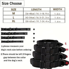 Tactical Dog Collar with Handle for Medium & Large Dogs