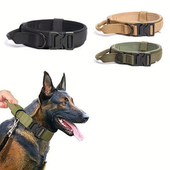 Tactical Dog Collar with Handle for Medium & Large Dogs