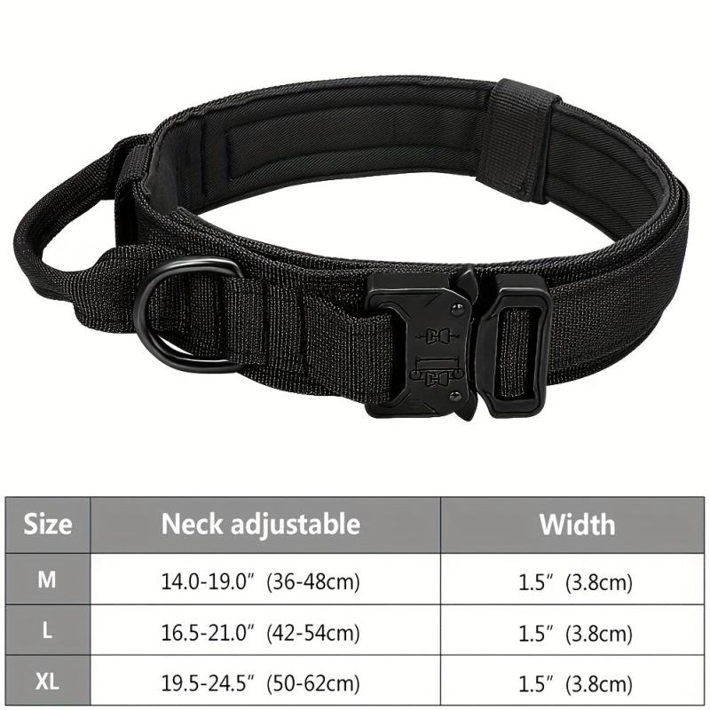 Tactical Dog Collar with Handle for Medium & Large Dogs