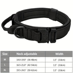Tactical Dog Collar with Handle for Medium & Large Dogs