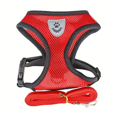 Breathable Mesh Dog Harness and Leash Set - Keep Your Pet Safe and Comfortable