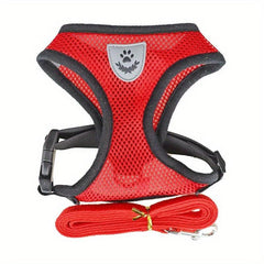 Breathable Mesh Dog Harness and Leash Set - Keep Your Pet Safe and Comfortable