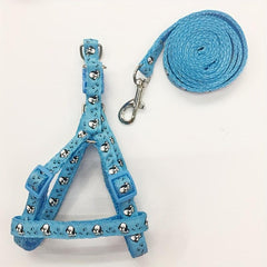 Stylish Printed Pet Harness with Leash for Outdoor Walking