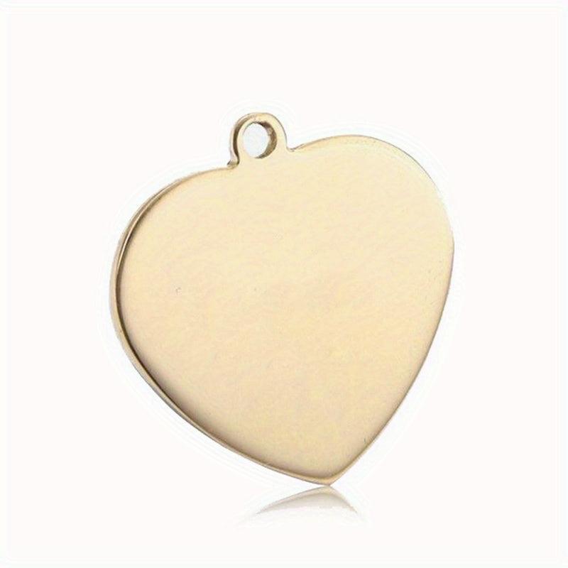 Personalized Dog ID Tag Heart Shape Engraved Stainless Steel Collar Tag