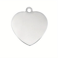 Personalized Dog ID Tag Heart Shape Engraved Stainless Steel Collar Tag