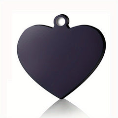 Personalized Dog ID Tag Heart Shape Engraved Stainless Steel Collar Tag