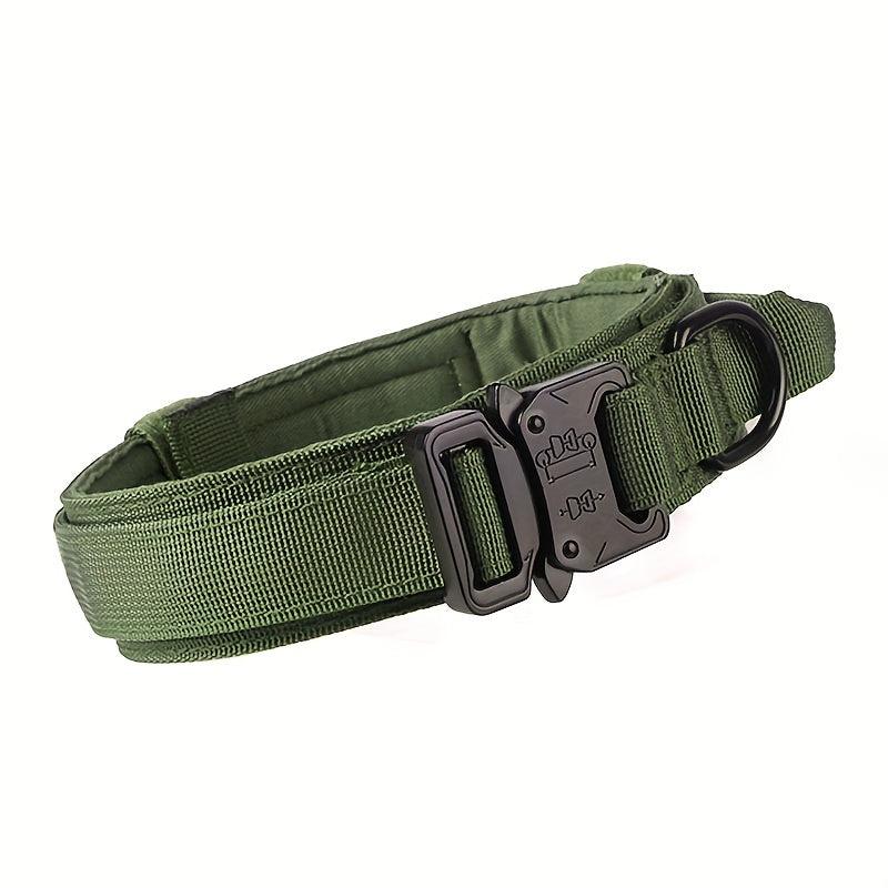 Nylon Tactical Dog Training Collar for Large & Medium Dogs