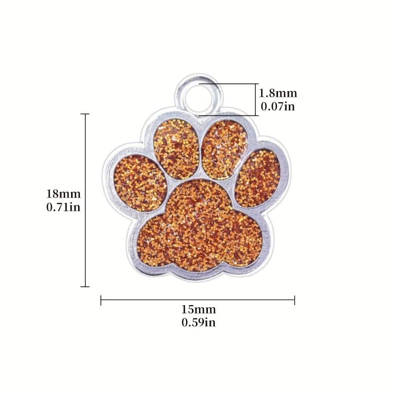 Engraved Pink Paw Shape Pet ID Tag for Dogs Personalized Anti Lost Name Tag