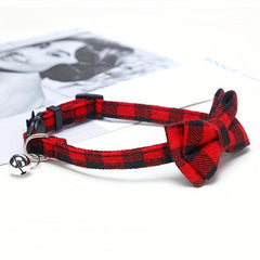 Striped Bowtie Dog Necklace Cat Collar Pet Supplies
