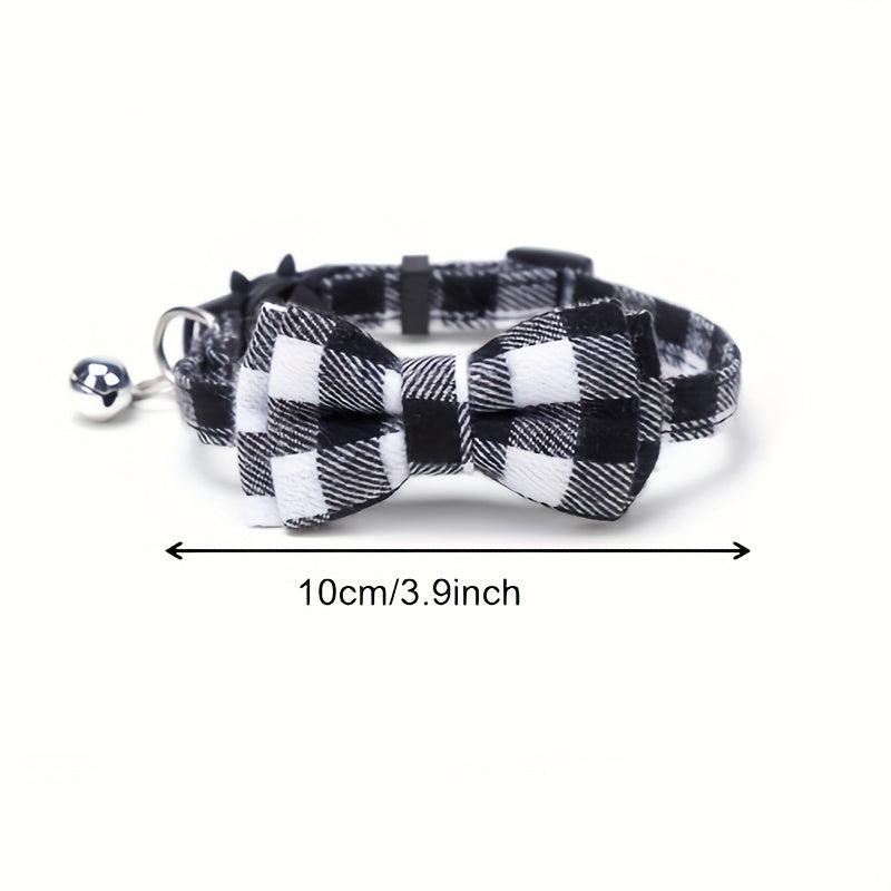 Striped Bowtie Dog Necklace Cat Collar Pet Supplies