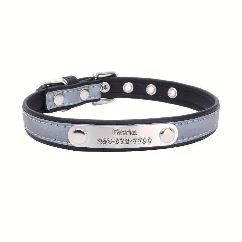 Engraved Anti-Lost Pet Collar for Small & Medium Dogs