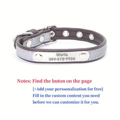 Engraved Anti-Lost Pet Collar for Small & Medium Dogs