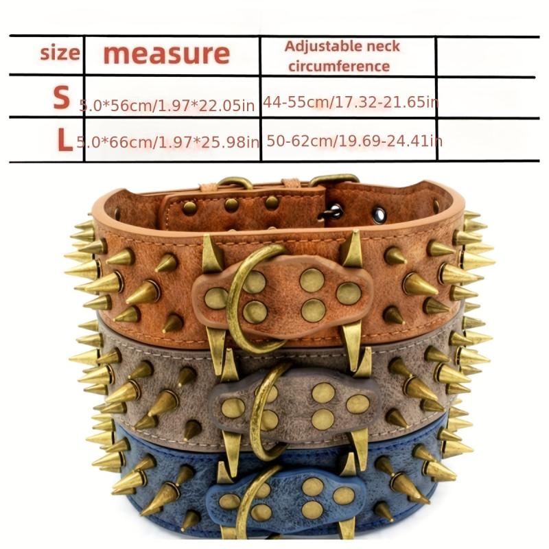Punk Style Rivet Leather Dog Collar