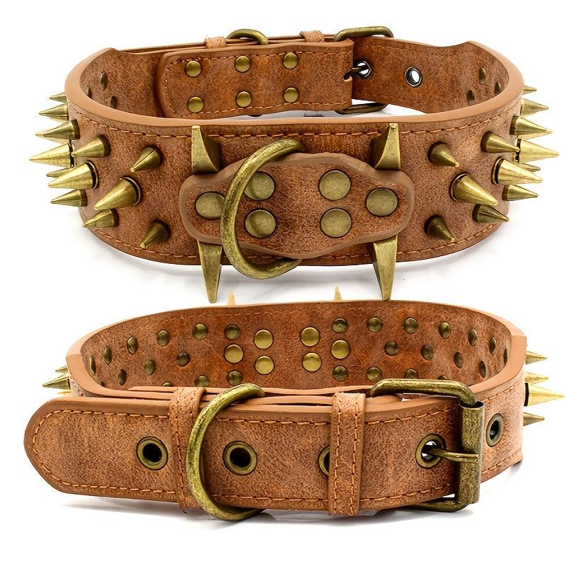 Punk Style Rivet Leather Dog Collar