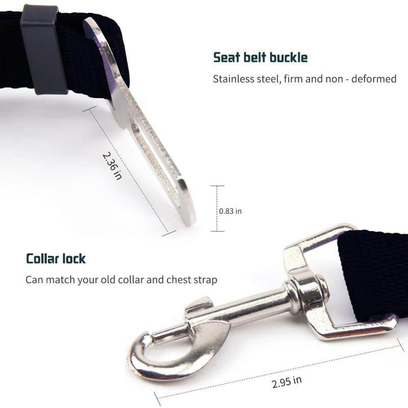 1pc Retractable & Adjustable Pet Seat Belt For Cars