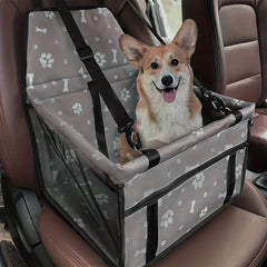 Pet Booster Car Seat for Safe Travel with Clip-On Safety Leash