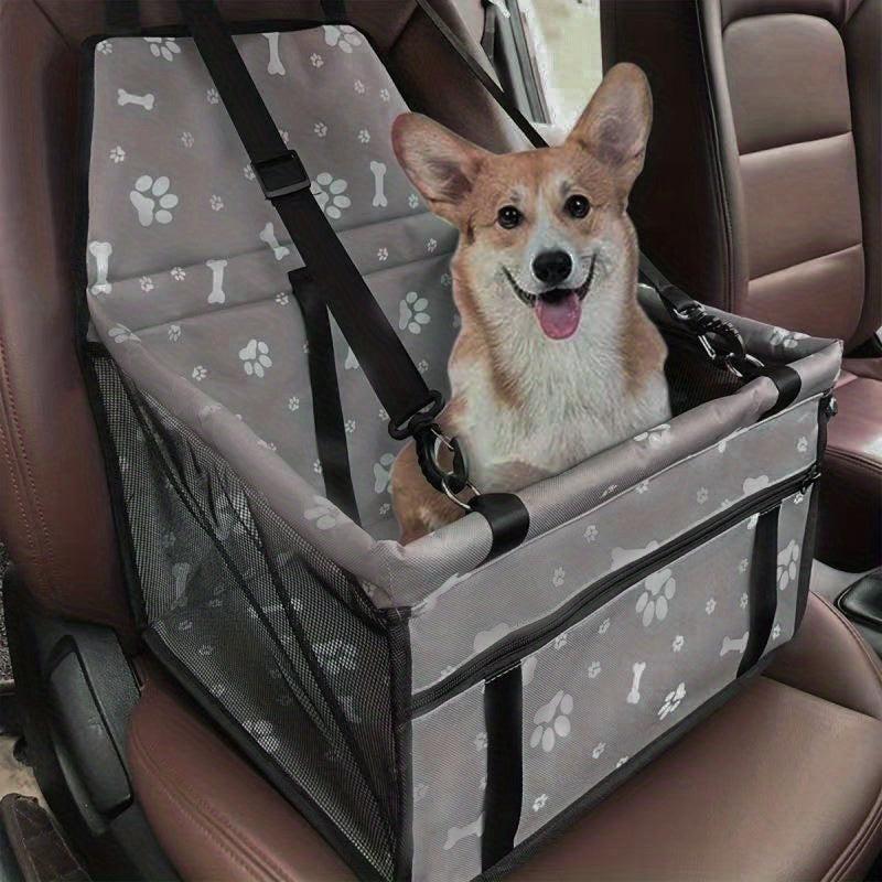 Pet Booster Car Seat for Safe Travel with Clip-On Safety Leash