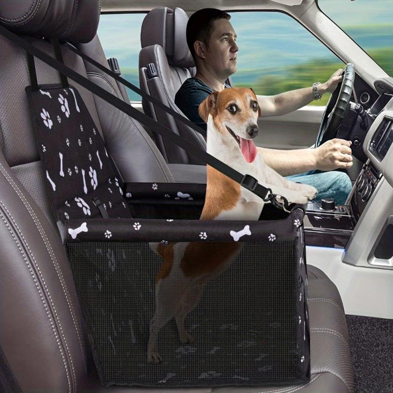 Pet Booster Car Seat for Safe Travel with Clip-On Safety Leash
