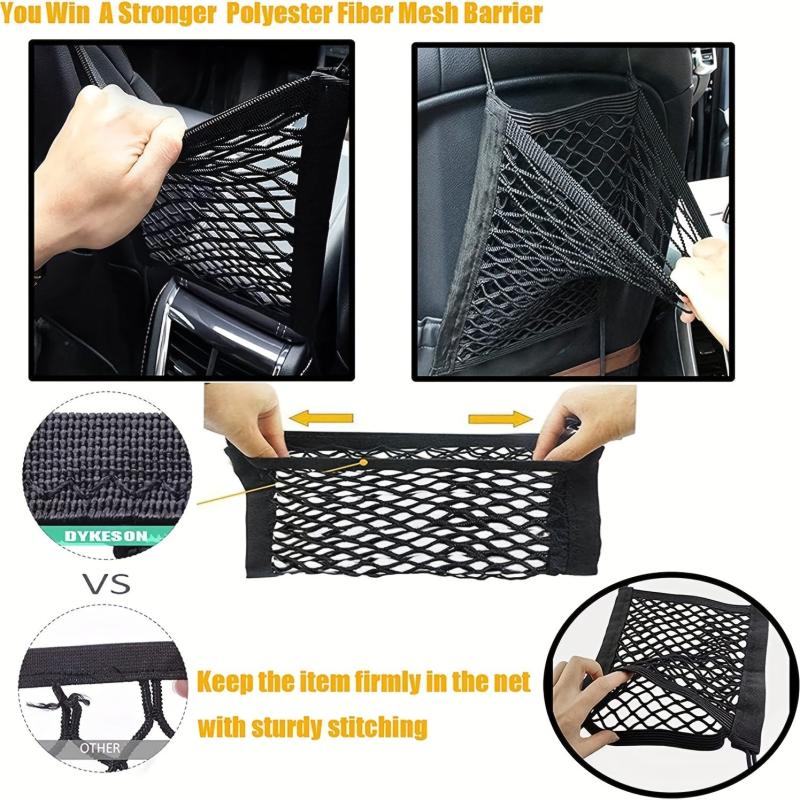 4 Layer Car Net Pocket Handbag Holder & Dog Net Barrier