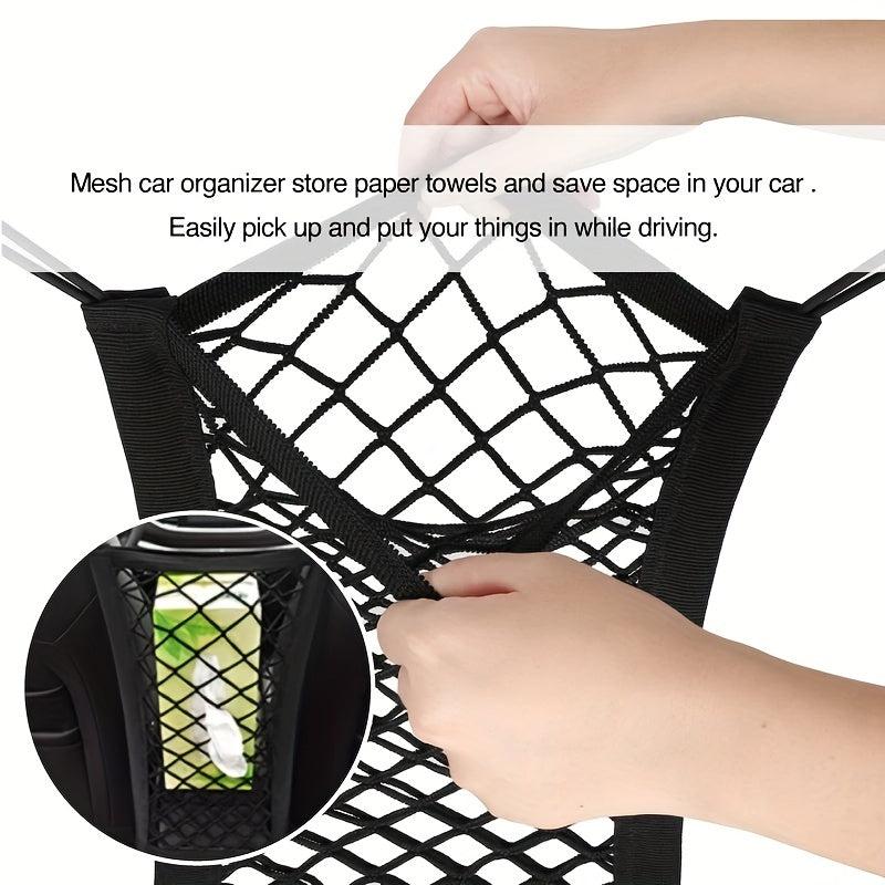 4 Layer Car Net Pocket Handbag Holder & Dog Net Barrier
