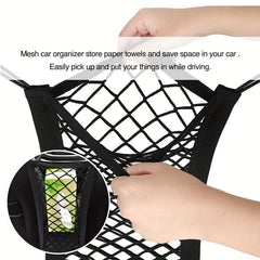 4 Layer Car Net Pocket Handbag Holder & Dog Net Barrier