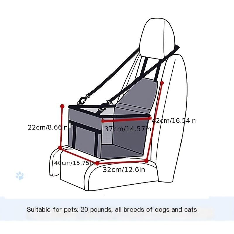 Dog Cat Safety Seat Bag Portable Car Booster Seat