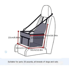 Dog Cat Safety Seat Bag Portable Car Booster Seat