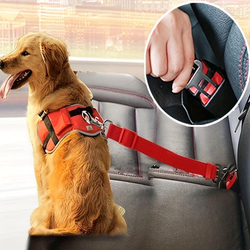 1pc Car Seat Belt Retractable Leash Pet Vehicle Safety Belt