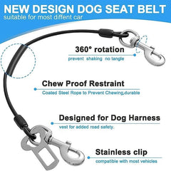 Dog Car Harness Chew-Proof Safety Seat Belt for Small & Medium Dogs