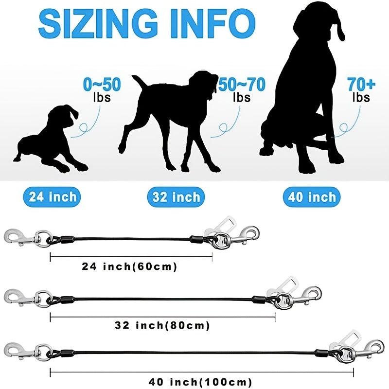 Dog Car Harness Chew-Proof Safety Seat Belt for Small & Medium Dogs