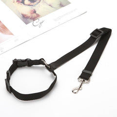 2-In-1 Pet Car Seat Belt Nylon Lead Leash Backseat Safety Belt for Dog & Cat