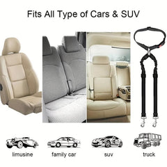 Adjustable Double Dog Seat Belt for Safe Car Travel