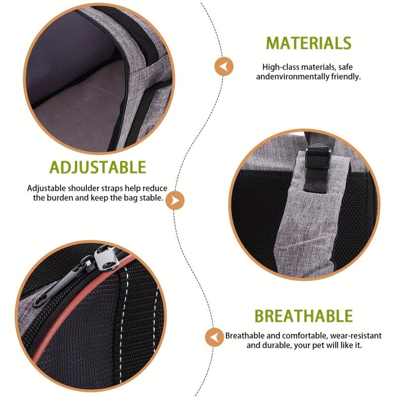 Portable Pet Travel Backpack Foldable Adjustable Bag for Cats and Dogs