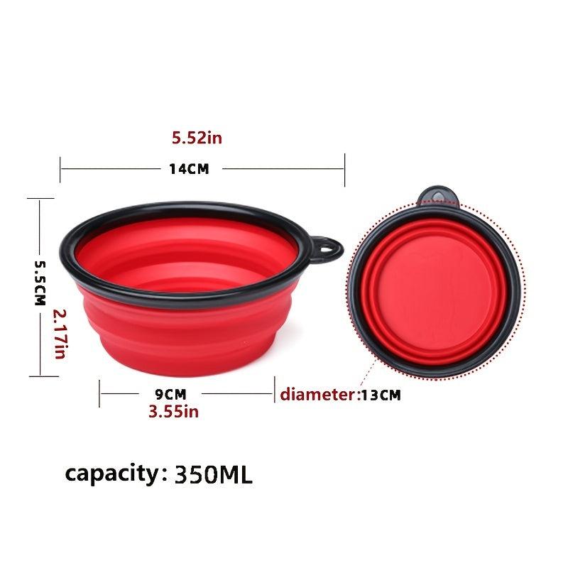 Portable Pet Folding Bowl for Outdoor Activities Convenient Dog Food Utensils