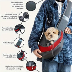 Pet Carrier Bag For Dog & Cat Portable Crossbody Dog Bag