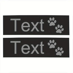 Customizable Reflective Letter Dog Harness Leather Label