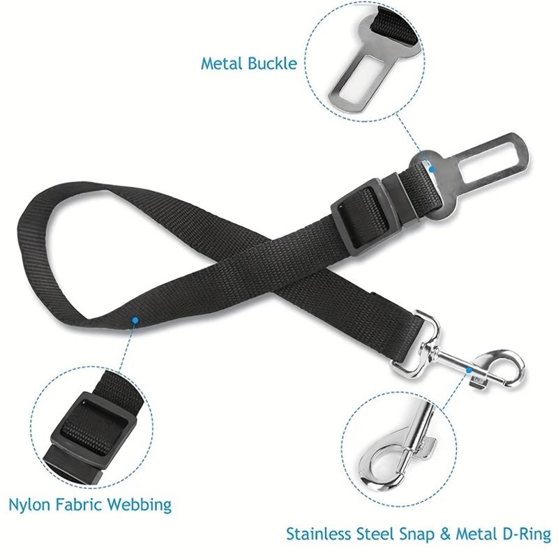 Adjustable Elastic Car Seat Belt for Safe Pet Travel