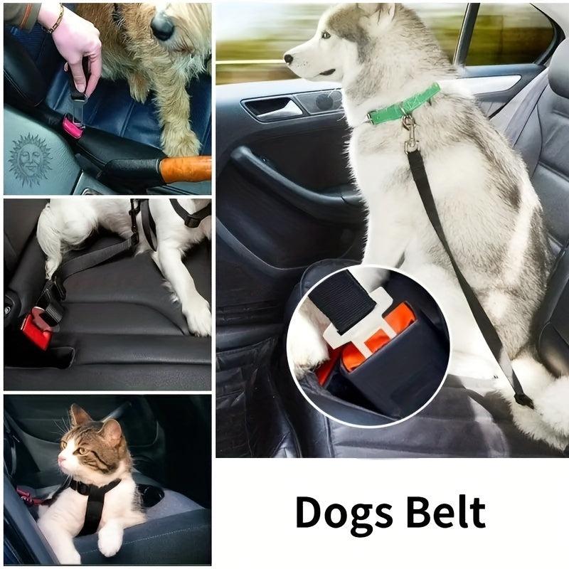 1pc Retractable & Adjustable Pet Seat Belt for Safe Driving