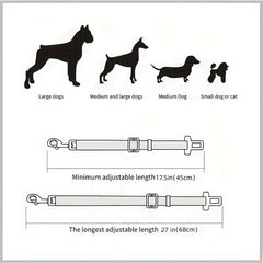 1pc Retractable & Adjustable Pet Seat Belt for Safe Driving