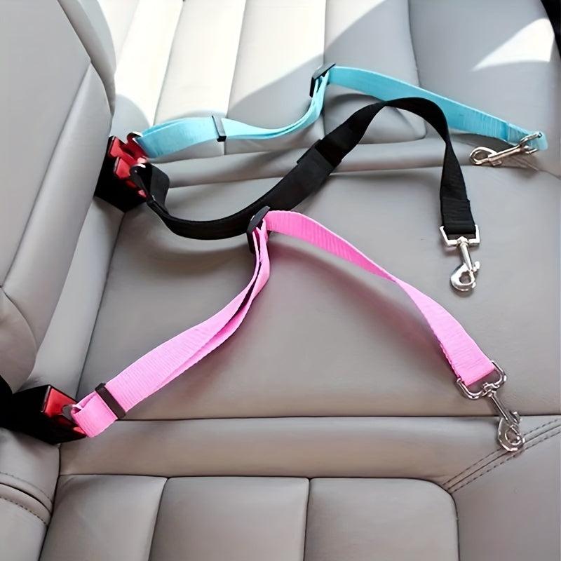 1pc Retractable & Adjustable Pet Seat Belt for Safe Driving