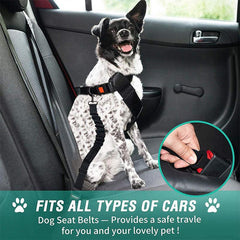 Adjustable Retractable Dog Seat Belt for Safe Car Rides