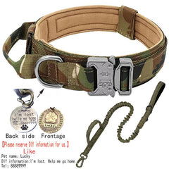 Custom Tactical Dog Collar & Leash Set for Medium-Large Dogs