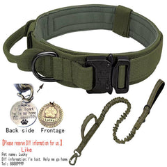 Custom Tactical Dog Collar & Leash Set for Medium-Large Dogs
