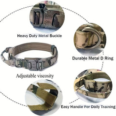 Custom Tactical Dog Collar & Leash Set for Medium-Large Dogs