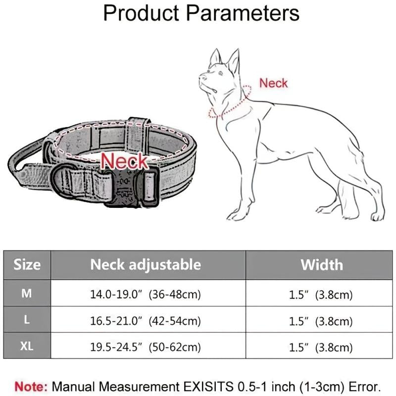 Custom Tactical Dog Collar & Leash Set for Medium-Large Dogs