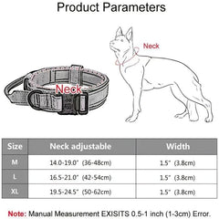 Custom Tactical Dog Collar & Leash Set for Medium-Large Dogs