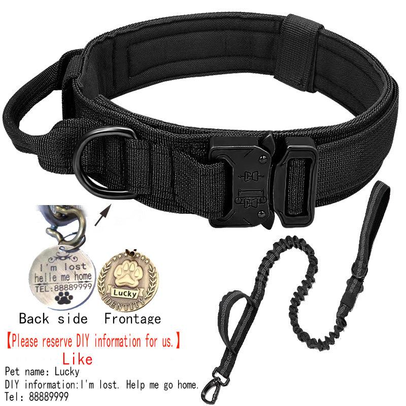 Custom Tactical Dog Collar & Leash Set for Medium-Large Dogs