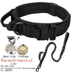 Custom Tactical Dog Collar & Leash Set for Medium-Large Dogs