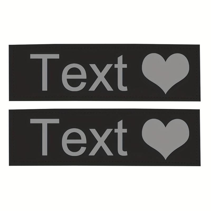 Personalized Reflective Letter Dog Harness Label